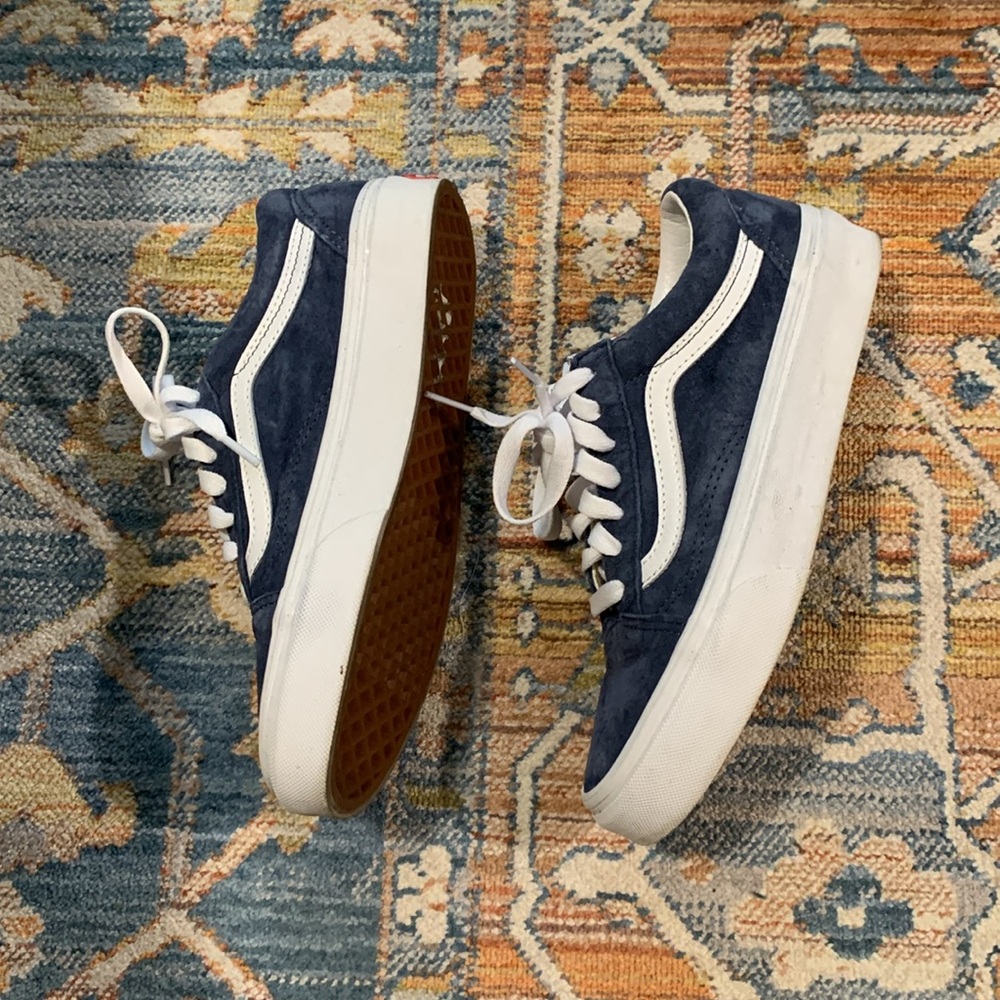 Vans Old Skool Blue Suede Sneakers - Picture 8 of 9